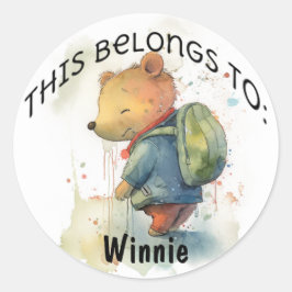 新学期ベア ラウンドシール