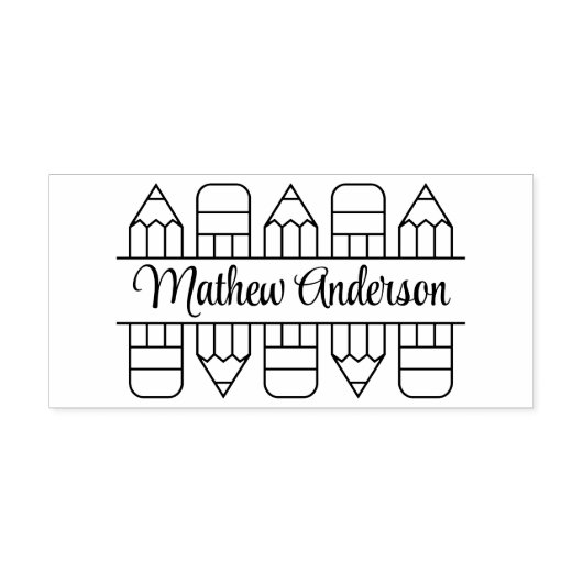 新学期ペンシルテーマ ラバースタンプ (インプリント)