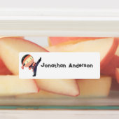 新学期ボーイズかわいい忍者キッズ名 ラベル (貼付)