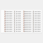 新学期ボーイズかわいい忍者キッズ名 ラベル (シート)