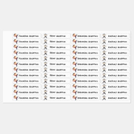 新学期ボーイズかわいい忍者キッズ名 ラベル