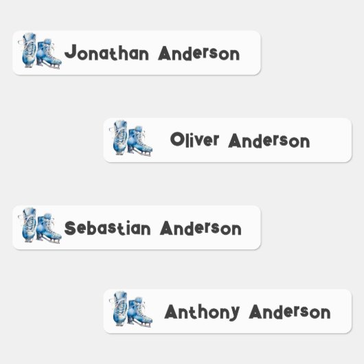 新学期ボーイズ氷スケートで滑る、ホッケーキッズ名 ラベル (グループ)