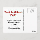 新学期ミニカルボード ポストカード (裏面)