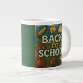 新学期モザイクスタイル ジャンボコーヒーマグカップ (正面右)