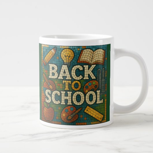 新学期モザイクスタイル ジャンボコーヒーマグカップ (右)