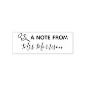 新学期モダン先生スクリプトからのメモ セルフインキングスタンプ (デザイン)