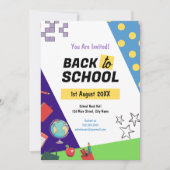 新学期モダン招待状 招待状 (正面)