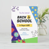 新学期モダン招待状 招待状 (スタンド正面)