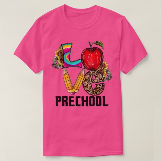 新学期ラブプリショールプレK先生学生 Tシャツ (デザイン正面)