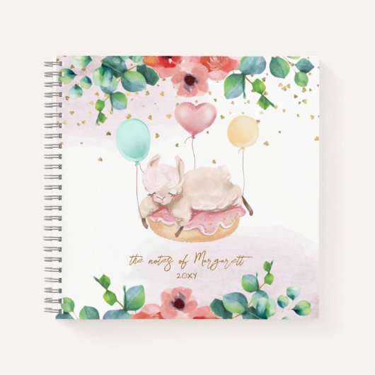 新学期ラマガールスケッチブック ノートブック (正面)