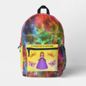 新学期レフティガールズプリンセス名バックパック プリントバックパック (正面)