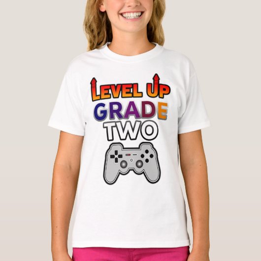 新学期レベルアップ等級2 Tシャツ (正面)