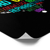 新学期ワードクラウドサードグレード先生 ポスター (角)