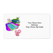 新学期ワームのピンクピッグラベル ラベル (正面)