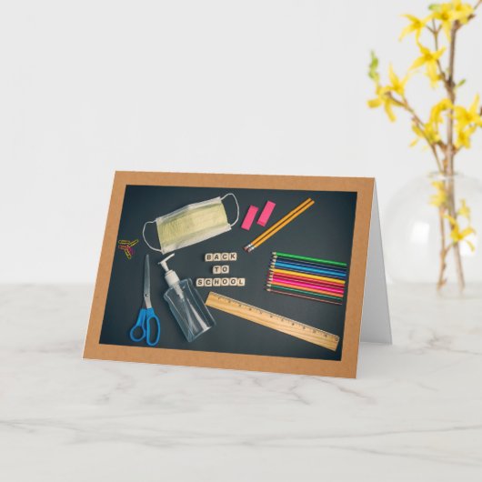 新学期供給Coronavirus Pandem中 カード (黄色い花)