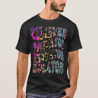 新学期信者のモチベーターイノベーターティーチ Tシャツ