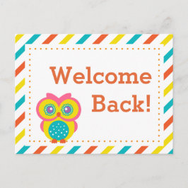 新学期先生のはがき – フクロウテーマ ポストカード