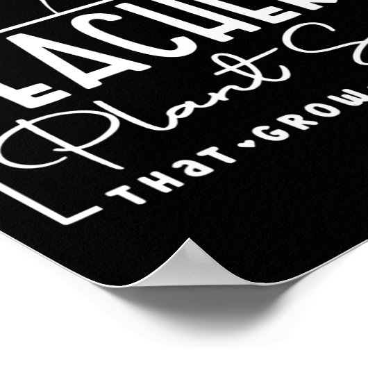 新学期先生の前で成長する植物種子 ポスター (角)