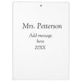 新学期先生の評価の追加の年次クラス クリップボード (裏面)