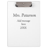 新学期先生の評価の追加の年次クラス クリップボード (正面)