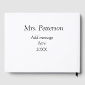 新学期先生の評価の追加の年次クラス ゲストブック (裏面)