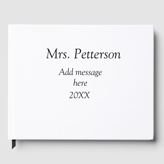 新学期先生の評価の追加の年次クラス ゲストブック (正面)