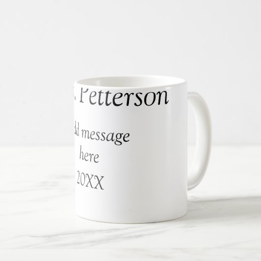 新学期先生の評価の追加の年次クラス コーヒーマグカップ (正面右)