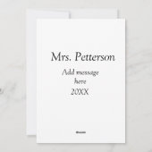 新学期先生の評価の追加の年次クラス シーズンカード (裏面)