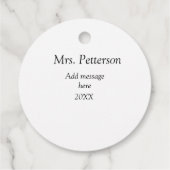 新学期先生の評価の追加の年次クラス フェイバータグ (裏面)