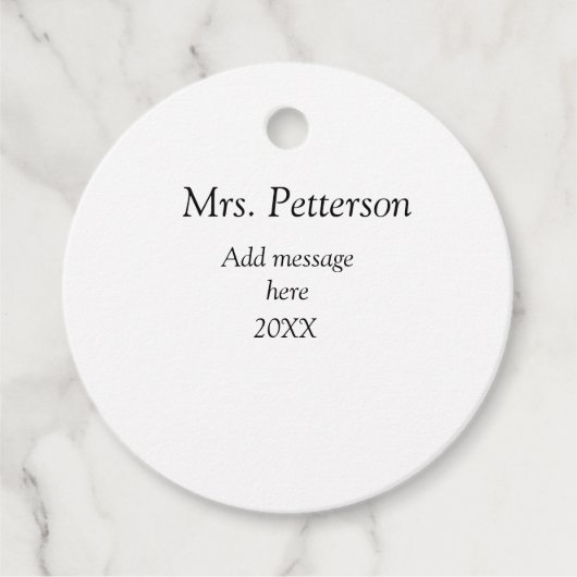 新学期先生の評価の追加の年次クラス フェイバータグ (正面)