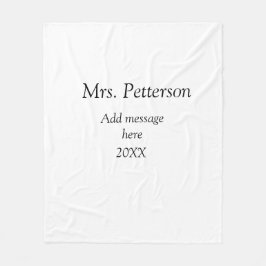 新学期先生の評価の追加の年次クラス フリースブランケット