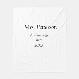 新学期先生の評価の追加の年次クラス フリースブランケット