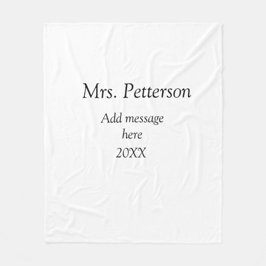 新学期先生の評価の追加の年次クラス フリースブランケット (正面)