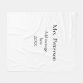 新学期先生の評価の追加の年次クラス フリースブランケット (正面(横))