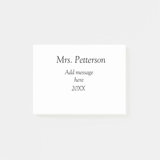 新学期先生の評価の追加の年次クラス ポストイット (正面)