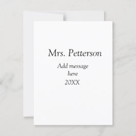 新学期先生の評価の追加の年次クラス ポストカード