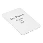 新学期先生の評価の追加の年次クラス マグネット (右側)