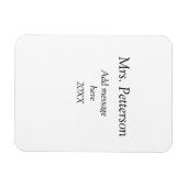 新学期先生の評価の追加の年次クラス マグネット (横)