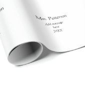 新学期先生の評価の追加の年次クラス ラッピングペーパー (ロールコーナー)