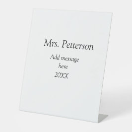 新学期先生の評価の追加の年次クラス 台座サイン