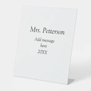 新学期先生の評価の追加の年次クラス 台座サイン