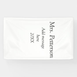 新学期先生の評価の追加の年次クラス 横断幕