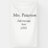 新学期先生の評価の追加の年次クラス 横断幕 (縦)