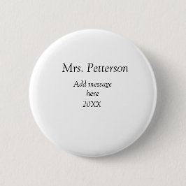 新学期先生の評価の追加の年次クラス 缶バッジ