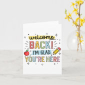 新学期先生ウェルカムバックアイムホワイルユー カード (黄色い花)