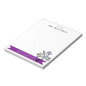 新学期先生カラフルフローラツリカスタムー ノートパッド (回転)