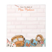 新学期先生ギフトパーソナライズされた ノートパッド (正面)