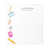 新学期先生ギフトメモ帳 ノートパッド (正面)