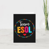 新学期先生クルー学生 – Team ESOL カード (正面)