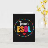 新学期先生クルー学生 – Team ESOL カード (黄色い花)